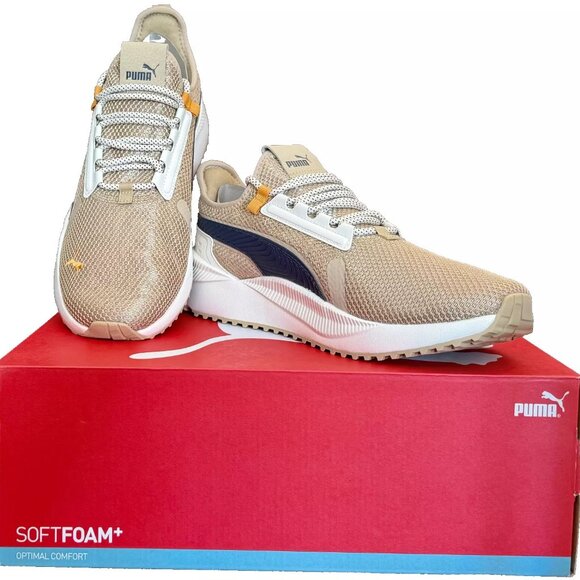 Puma PacerFuture Street Other - Puma PacerFuture Street Plus Lace Mens 9.5 Beige with Navy Blue